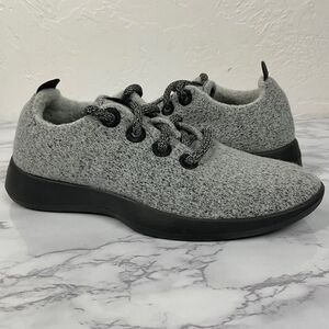 Allbirds Light Grey Black Wool Runners Sneakers 5 NWOB